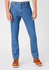 WRANGLER TEXAS TAPER MĘSKIE SPODNIE JEANSOWE ALL IN STONE W12T3831T 112145805